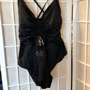 SoLuna Swim black crisscross strap One Piece S